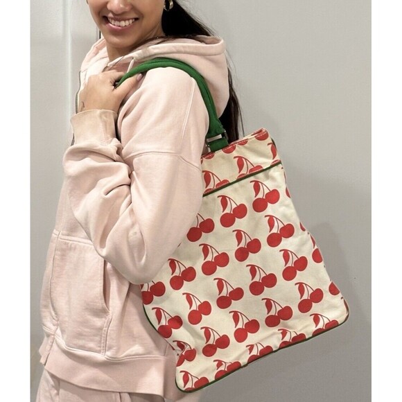 Luella Bartley for Target Handbags - LUELLA Bartley x Target Cherry Print Y2K 2000s Canvas Red Green Tote Bag